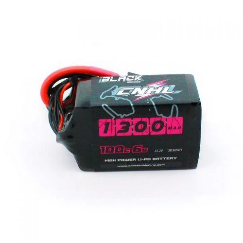 Black Series 6S 1300mAh 100C LiPo Battery With XT60 Connector